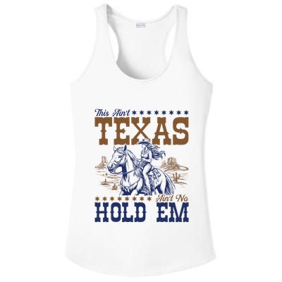 This AinT Texas AinT No Hold Em Ladies PosiCharge Competitor Racerback Tank