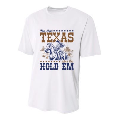 This AinT Texas AinT No Hold Em Youth Performance Sprint T-Shirt