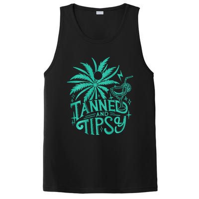 Tanned And Tipsy Beach Summer PosiCharge Competitor Tank