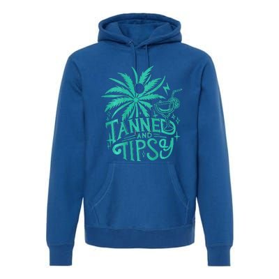 Tanned And Tipsy Beach Summer Premium Hoodie