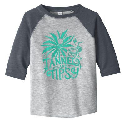 Tanned And Tipsy Beach Summer Toddler Fine Jersey T-Shirt