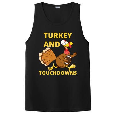 Turkey And Touchdowns Happy Thanksgiving PosiCharge Competitor Tank