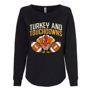 Turkey And Touchdowns American Football Thanksgiving Season Womens California Wash Sweatshirt