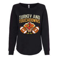 Turkey And Touchdowns American Football Thanksgiving Season Womens California Wash Sweatshirt