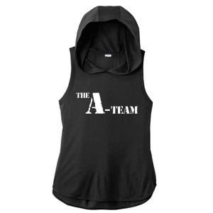 The A Team Classic Tv Show Ladies PosiCharge Tri-Blend Wicking Draft Hoodie Tank