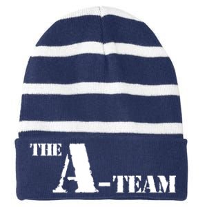 The A Team Classic Tv Show Striped Beanie with Solid Band