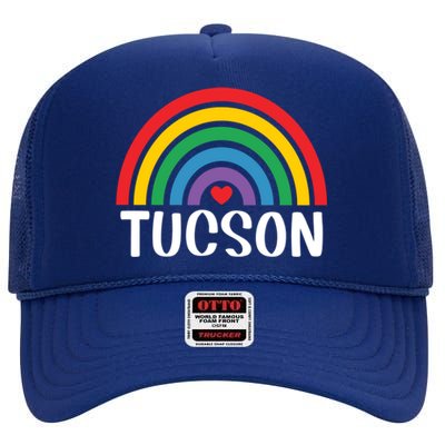 Tucson Arizona Travel I Love Tucson Usa Gift High Crown Mesh Back Trucker Hat