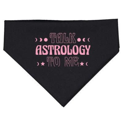 Talk Astrology To Me Funny Zodiac USA-Made Doggie Bandana