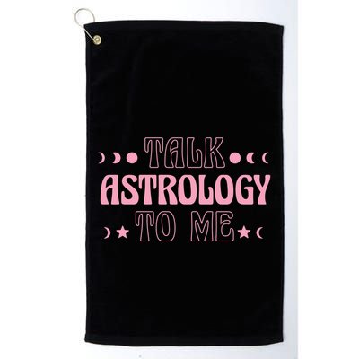 Talk Astrology To Me Funny Zodiac Golf Towel