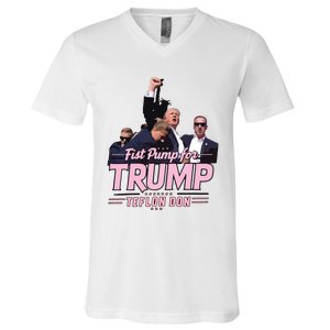 Trump Assassination Trump For President Donald Trump Rally V-Neck T-Shirt