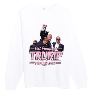 Trump Assassination Trump For President Donald Trump Rally Premium Crewneck Sweatshirt