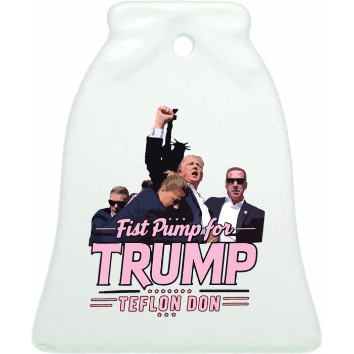 Trump Assassination Trump For President Donald Trump Rally Ceramic Bell Ornament