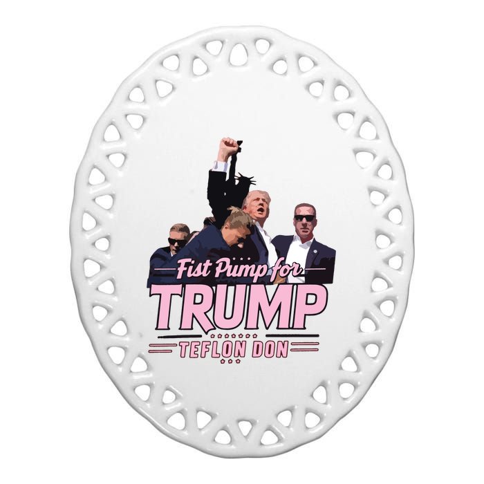 Trump Assassination Trump For President Donald Trump Rally Ceramic Oval Ornament