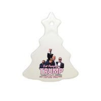 Trump Assassination Trump For President Donald Trump Rally Ceramic Tree Ornament