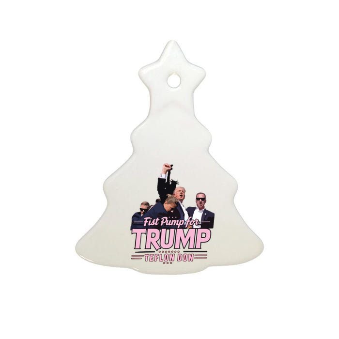 Trump Assassination Trump For President Donald Trump Rally Ceramic Tree Ornament