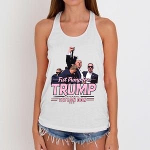 Trump Assassination Trump For President Donald Trump Rally Women's Knotted Racerback Tank