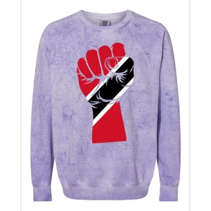 Trinidad And Tobago Flag Black History Social Justice Rights Gift Colorblast Crewneck Sweatshirt