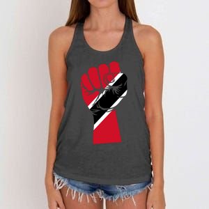 Trinidad And Tobago Flag Black History Social Justice Rights Gift Women's Knotted Racerback Tank