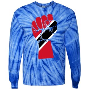 Trinidad And Tobago Flag Black History Social Justice Rights Gift Tie-Dye Long Sleeve Shirt