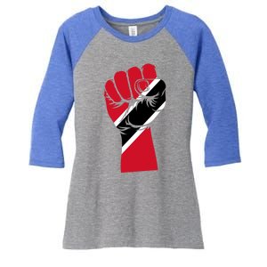 Trinidad And Tobago Flag Black History Social Justice Rights Gift Women's Tri-Blend 3/4-Sleeve Raglan Shirt