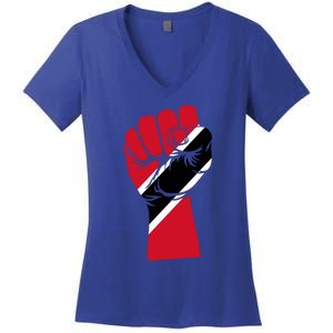 Trinidad And Tobago Flag Black History Social Justice Rights Gift Women's V-Neck T-Shirt