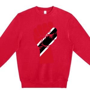 Trinidad And Tobago Flag Black History Social Justice Rights Gift Premium Crewneck Sweatshirt