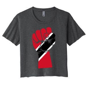 Trinidad And Tobago Flag Black History Social Justice Rights Gift Women's Crop Top Tee