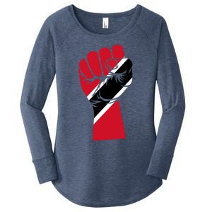 Trinidad And Tobago Flag Black History Social Justice Rights Gift Women's Perfect Tri Tunic Long Sleeve Shirt