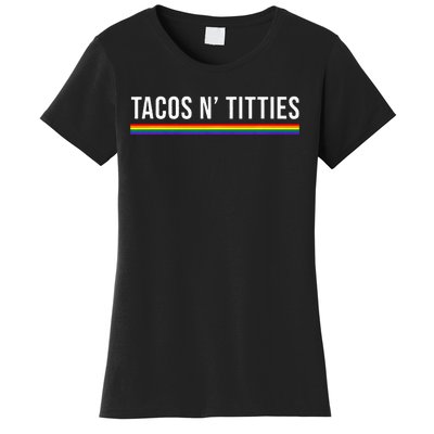 Tacos And Titties Lgbt Lesbian Pride Couple Matching Women's T-Shirt