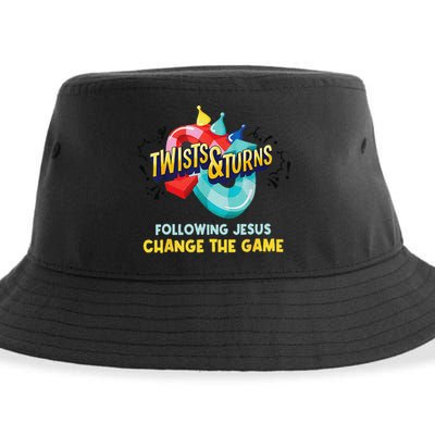 Twists And Turns VBS Follow Jesus Change The Games Sustainable Bucket Hat