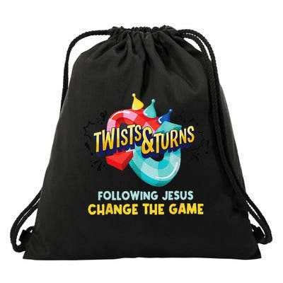 Twists And Turns VBS Follow Jesus Change The Games Drawstring Bag