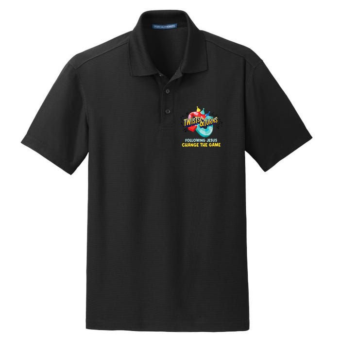 Twists And Turns VBS Follow Jesus Change The Games Dry Zone Grid Polo