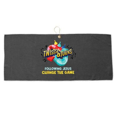 Twists And Turns VBS Follow Jesus Change The Games Large Microfiber Waffle Golf Towel