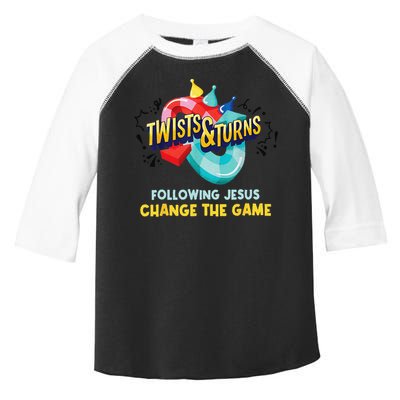 Twists And Turns VBS Follow Jesus Change The Games Toddler Fine Jersey T-Shirt