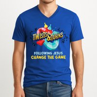 Twists And Turns VBS Follow Jesus Change The Games V-Neck T-Shirt