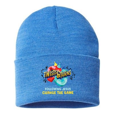Twists And Turns VBS Follow Jesus Change The Games Sustainable Knit Beanie