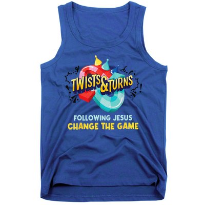 Twists And Turns VBS Follow Jesus Change The Games Tank Top