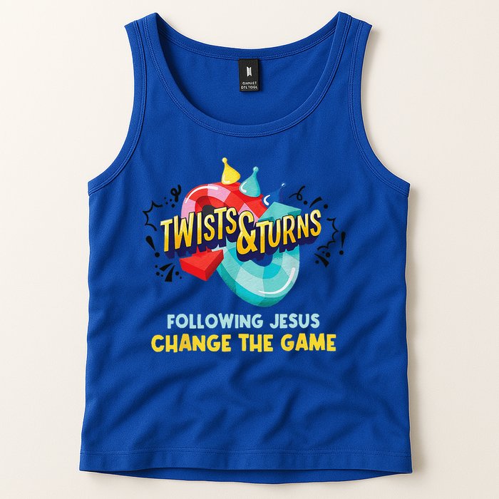 Twists And Turns VBS Follow Jesus Change The Games Tank Top
