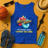 Twists And Turns VBS Follow Jesus Change The Games Tank Top
