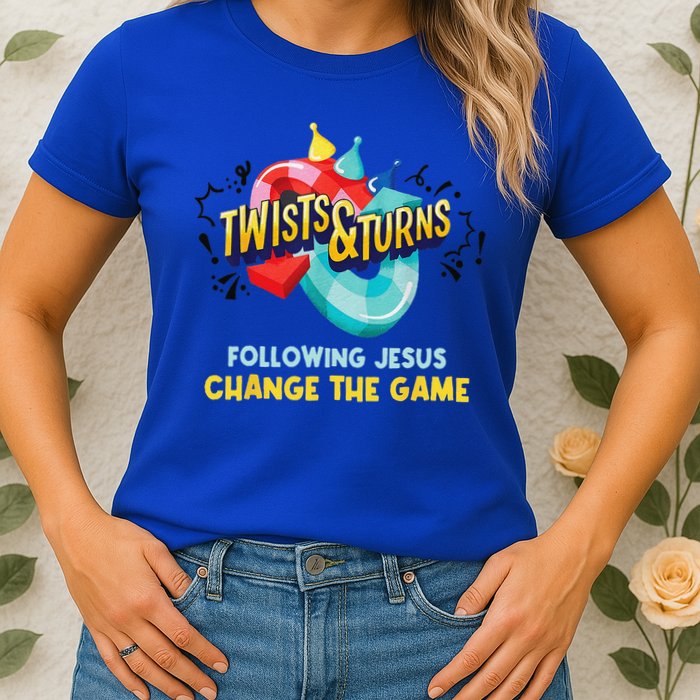 Twists And Turns VBS Follow Jesus Change The Games Womens T-Shirt