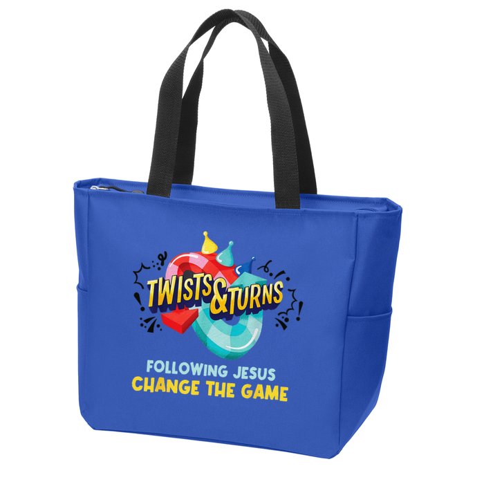 Twists And Turns VBS Follow Jesus Change The Games Zip Tote Bag