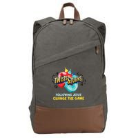 Twists And Turns VBS Follow Jesus Change The Games Cotton Canvas Backpack