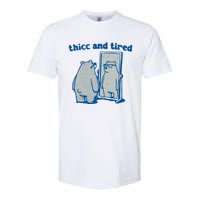 Thicc And Tired Bear Softstyle CVC T-Shirt