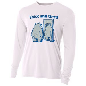 Thicc And Tired Bear Cooling Performance Long Sleeve Crew