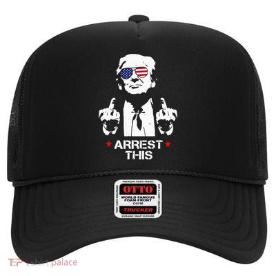 Trump Arrest This High Crown Mesh Back Trucker Hat