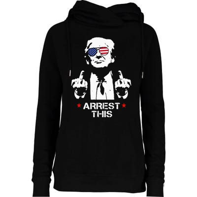 Trump Arrest This Womens Funnel Neck Pullover Hood