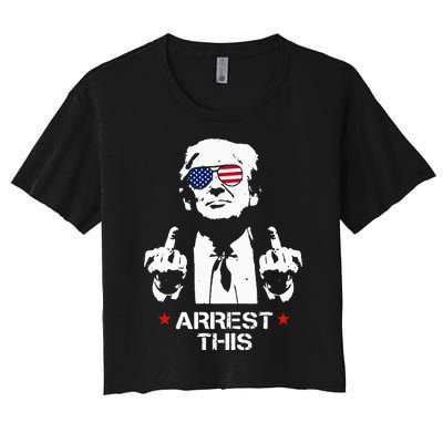 Trump Arrest This Women's Crop Top Tee