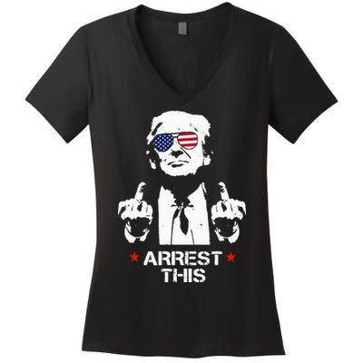 Trump Arrest This Women's V-Neck T-Shirt