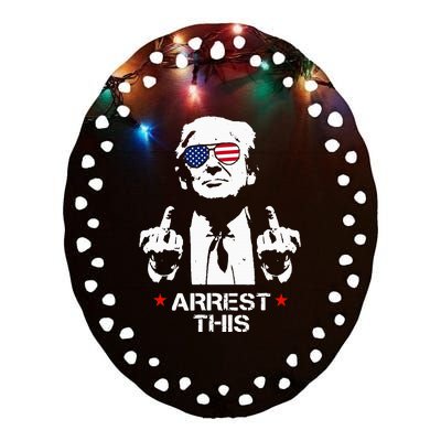 Trump Arrest This Ceramic Oval Ornament