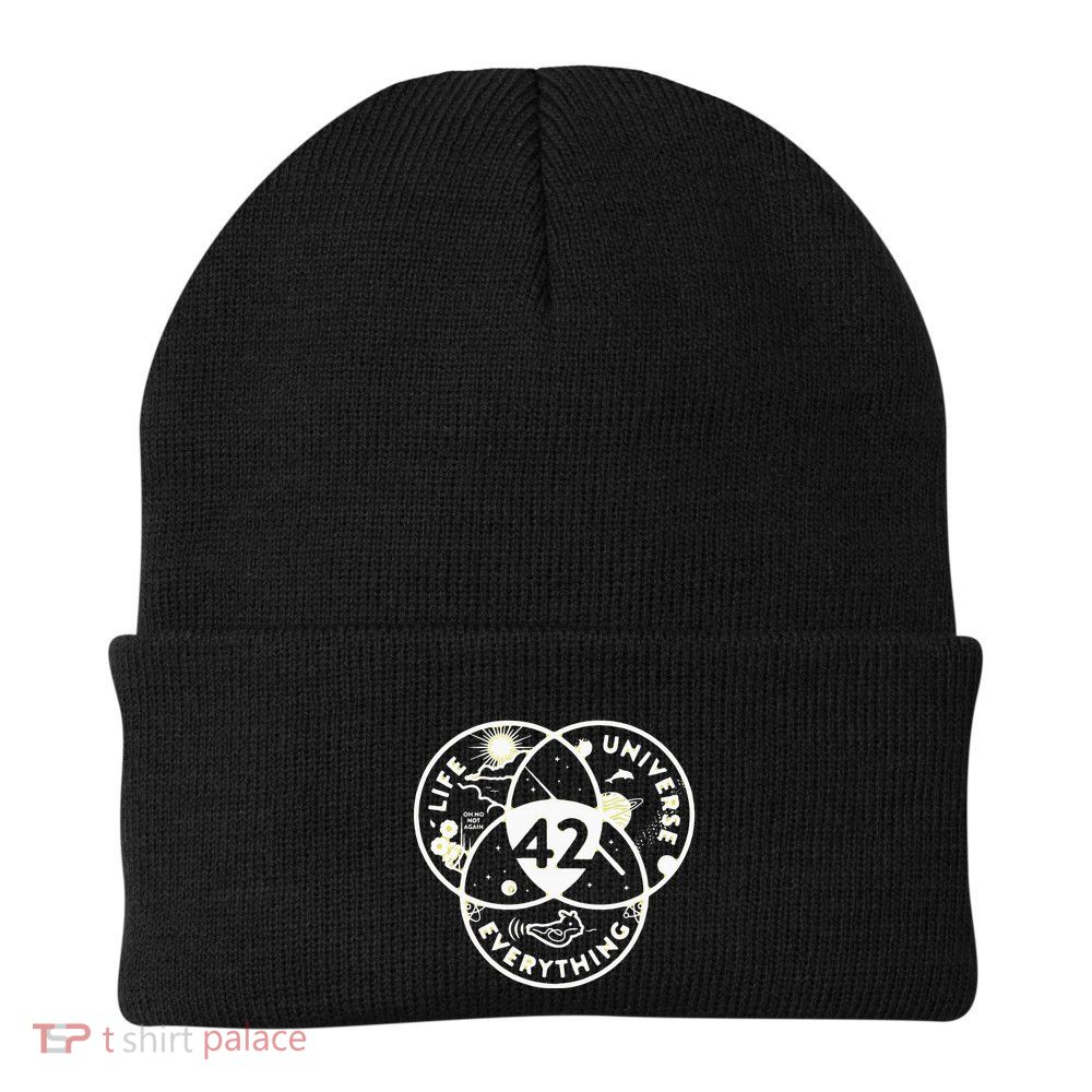 The Answer To Life The Universe And Everything 42 Knit Cap Winter Beanie